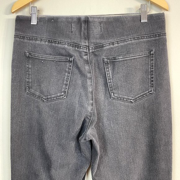 Soft Surroundings Pull On Jeans Medium Black High Rise Ultimate Bootcut Denim - Picture 5 of 7